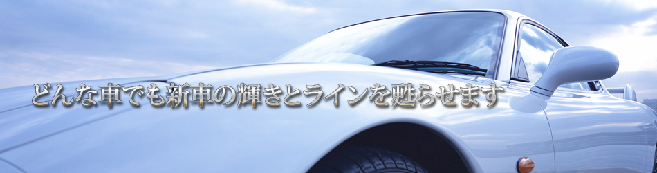 新車の美しさを甦らせます